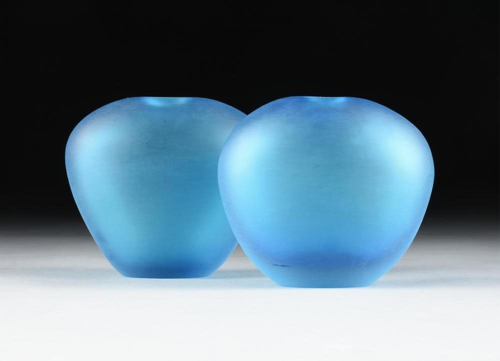 luciano gaspari italian 1913 2007 a pair of salviati blue murano vases italian circa 1998 each 5 1 2 x 6 1 2 x 4 in 14 x 16 5 x 10 2 cm · Simpson Galleries, LLC · 2026-02-21 Luciano Gaspari comparable auction result: luciano gaspari italian 1913 2007 a pair of salviati blue murano vases italian circa 1998 each 5 1 2 x 6 1 2 x 4 in 14 x 16 5 x 10 2 cm