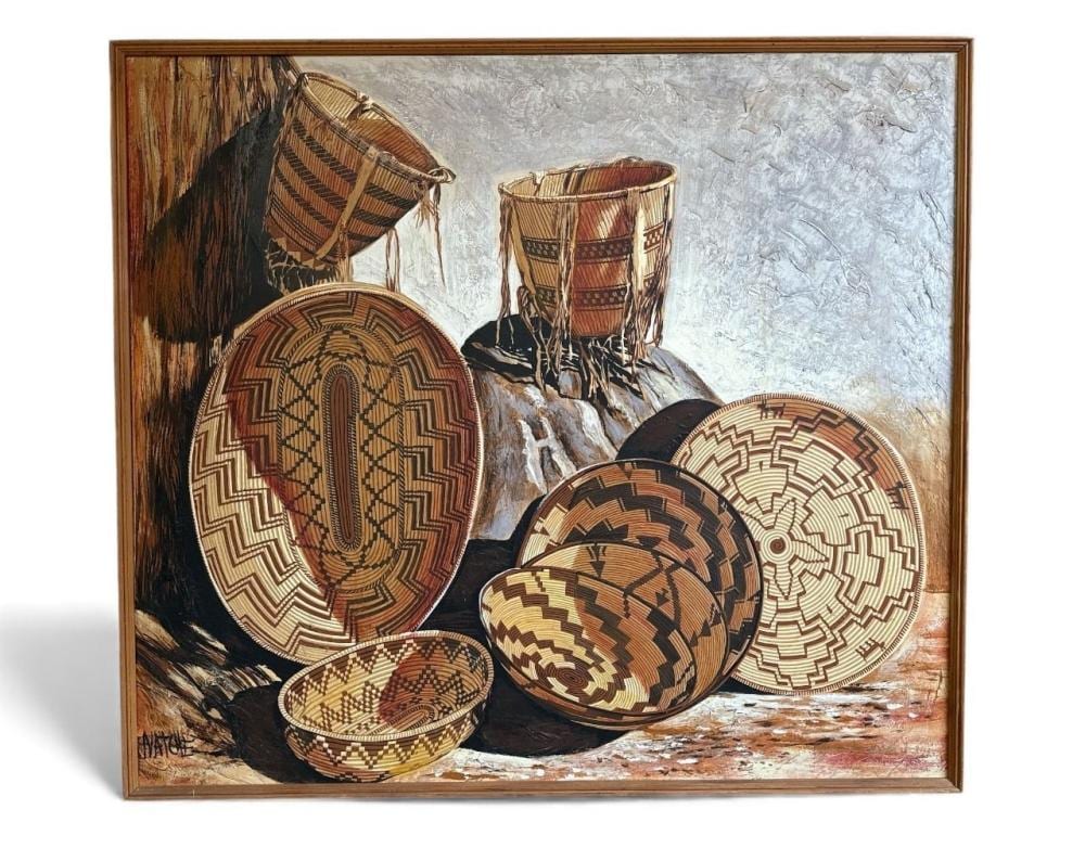 Stan Natchez comparable auction result: stan natchez shoshone tataviam b 1954 american indian baskets still life