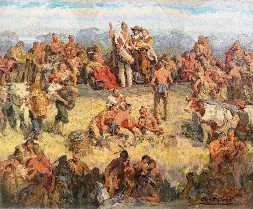 Edmund F. Ward comparable auction result: edmund f ward american 1892 1991 the purchase of white plains painting