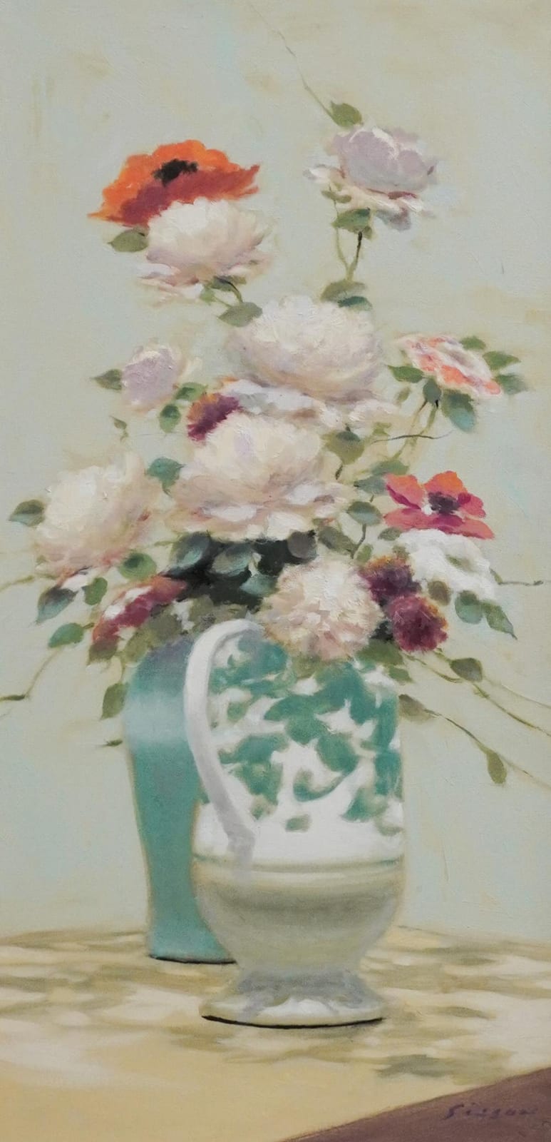 Andrea (1695) Locatelli comparable auction result: andre gittelson gisson american french 1921 2003 still life of a vase of flowers oil on canvas signed l r frame 32 1 2 x 20 1 2 in 82 6 x 52 1 cm
