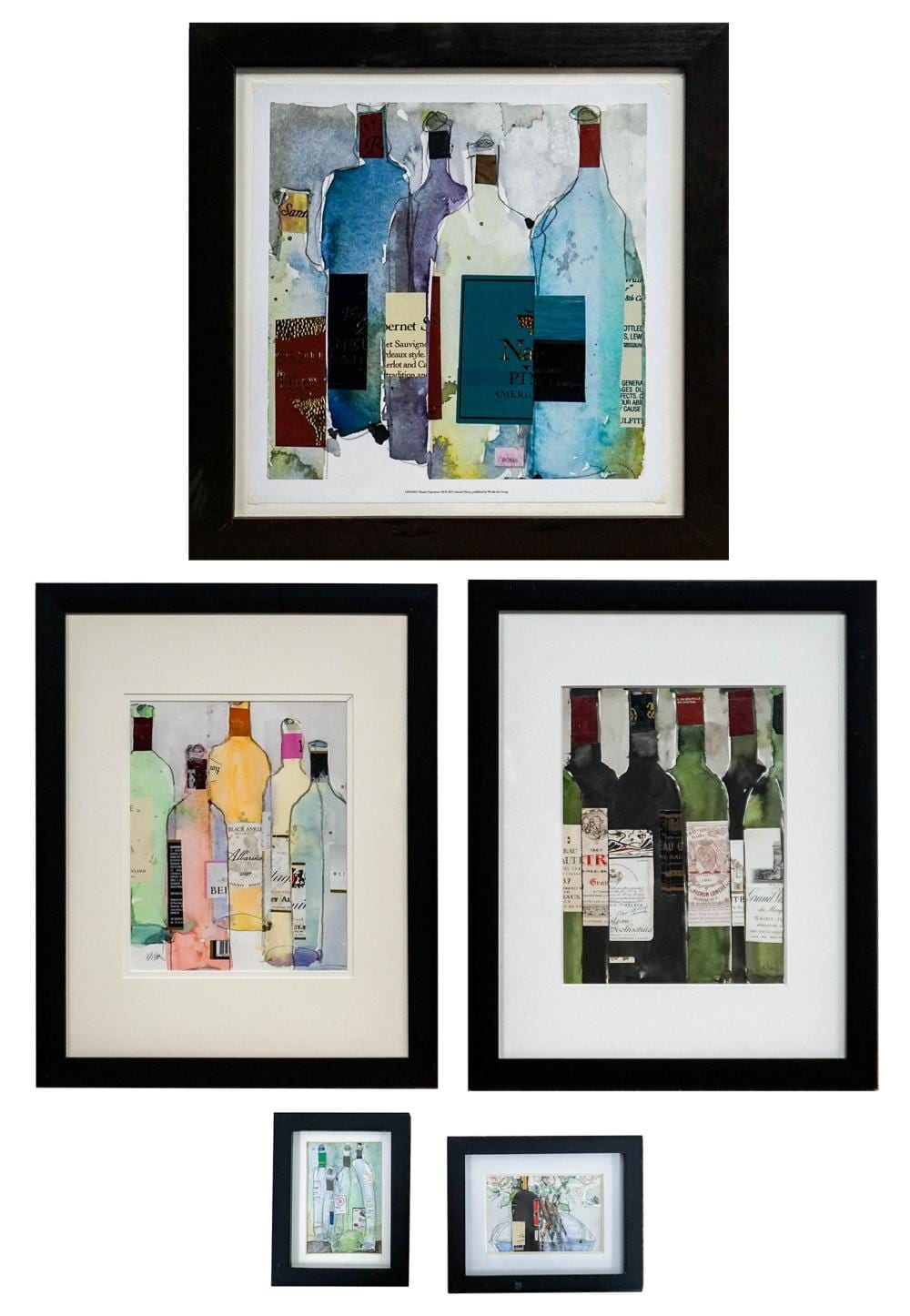 Samuel Dixon comparable auction result: samuel dixon american 20th century wine bottles collection of assorted prints and mixed medias