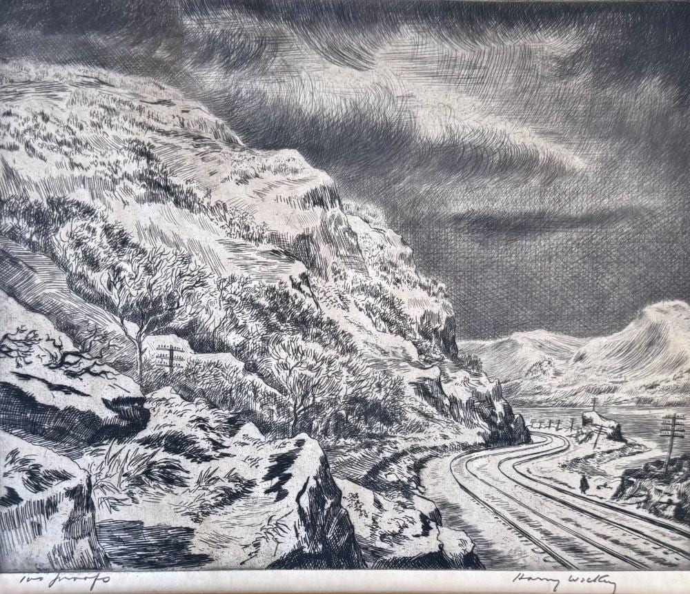 Harry Herman Wickey comparable auction result: harry wickey new york ohio 1892 1968 hudson highlands fjord trail 1934