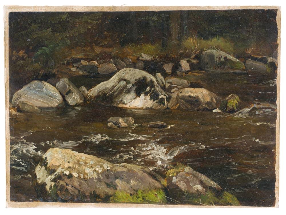 Christian Friedrich Gille comparable auction result: christian friedrich gille im rabenauer grund um 1860 1870