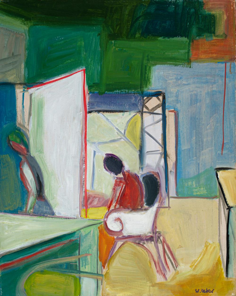 wolfgang leber interieur mit figuren 1977 · Schmidt Kunstauktionen Dresden OHG · 2026-03-07 Wolfgang Leber comparable auction result: wolfgang leber interieur mit figuren 1977