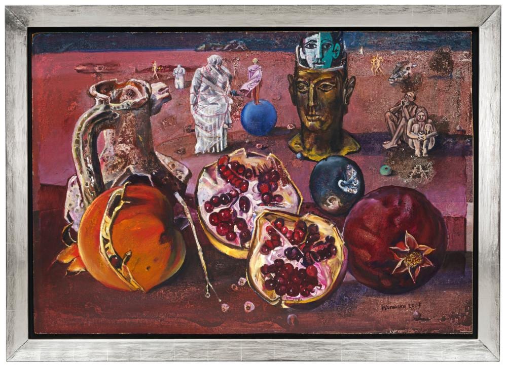 Walter Womacka comparable auction result: walter womacka stillleben mit granat pfeln 2005