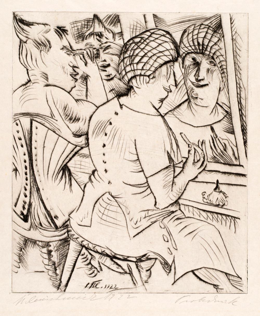 Paul Kleinschmidt comparable auction result: paul kleinschmidt vor dem spiegel 1922
