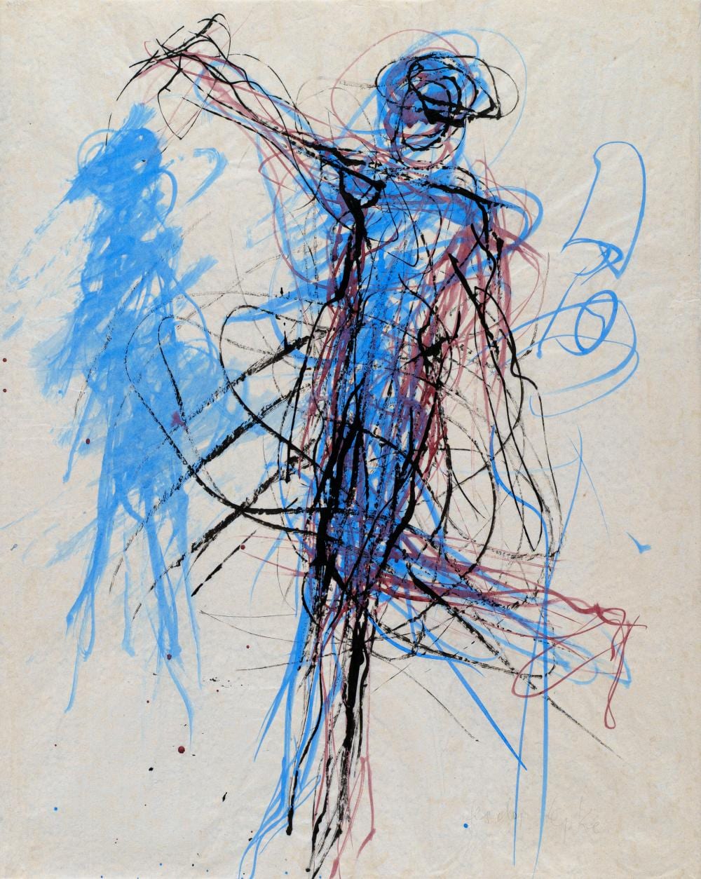 Gerda Lepke comparable auction result: gerda lepke zwei figuren in blau wohl 1990 s