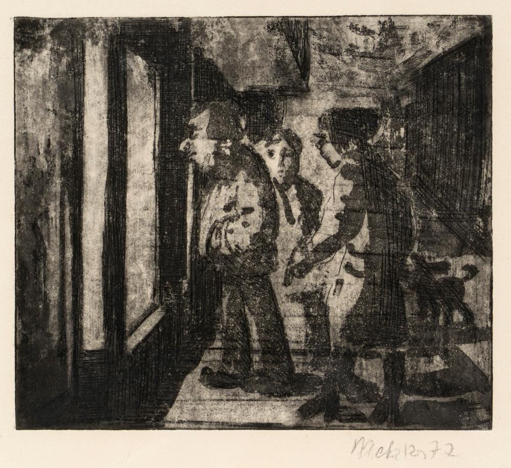 Harald Metzkes comparable auction result: harald metzkes prometheus auf dem jahrmarkt drei figuren 1977 1994