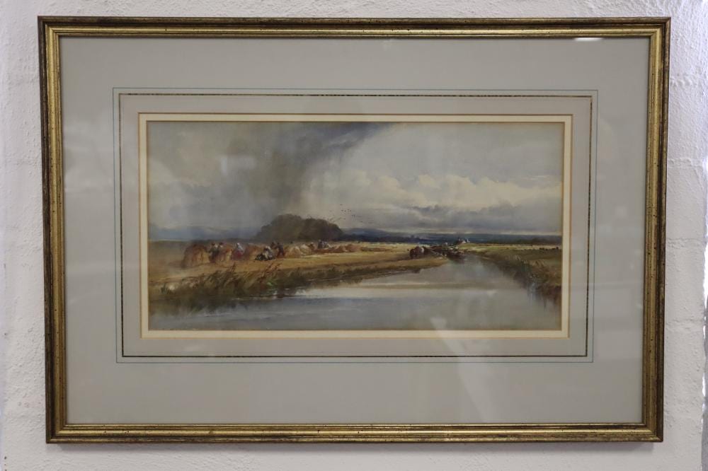 Joseph John Jenkins comparable auction result: joseph john jenkins 1811 9 march 1885 extensive landscape with harvesters signed and dated lower left 1862 approx 21 5cm x 44cm