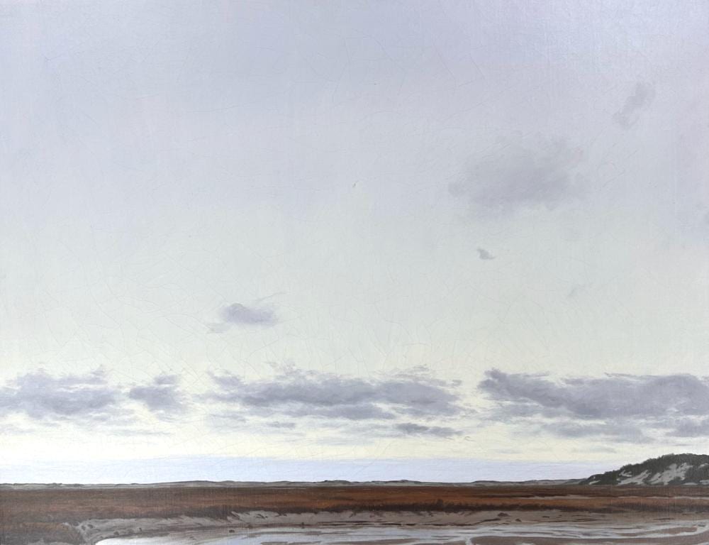 John Dowd comparable auction result: john dowd 1960 moors ii 1993 oil on linen 22 x 28 23 x 29 framed