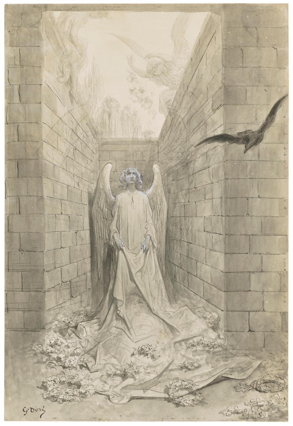 Gustave Doré comparable auction result: gustave dor 1832 1883 sorrow for the lost lenore an illustration fo