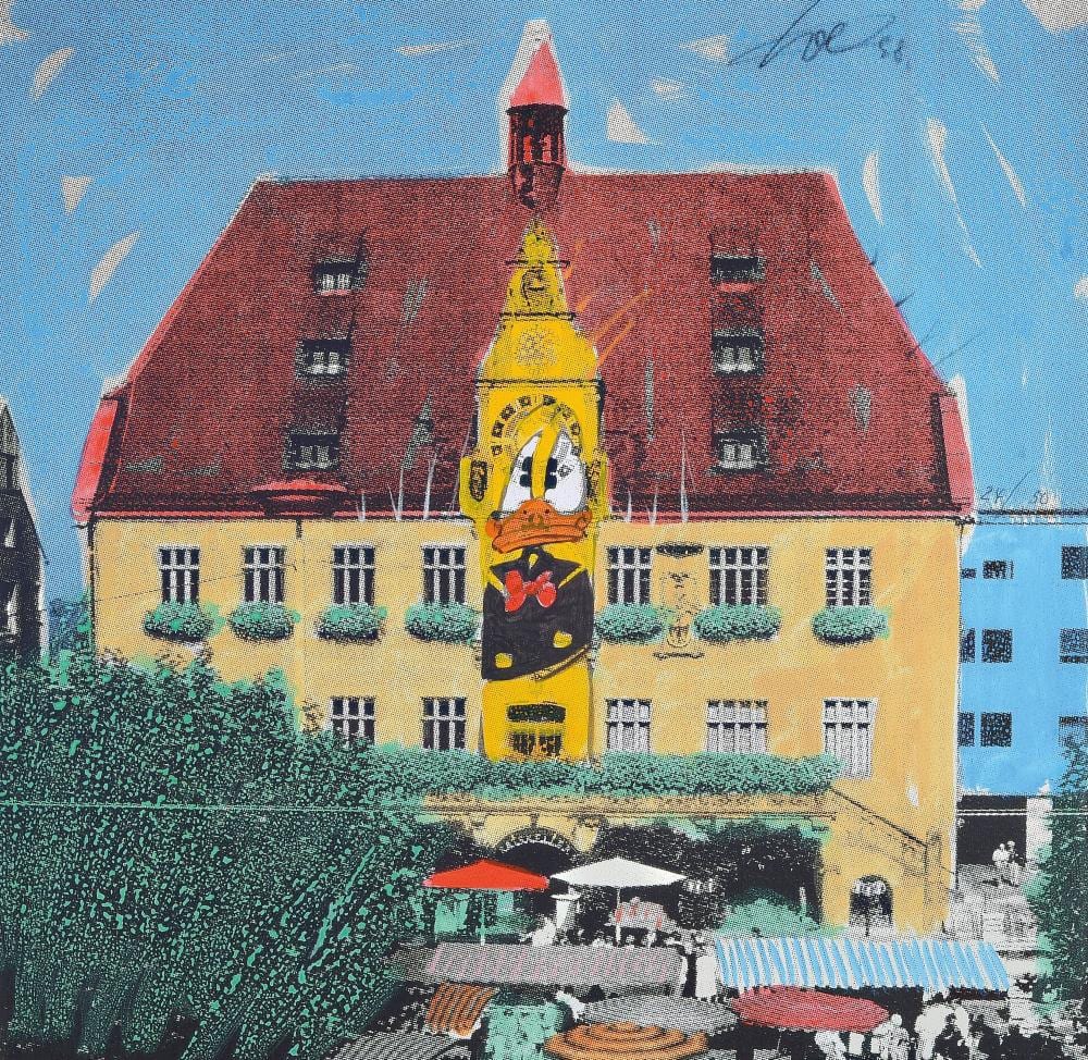 Wolfgang Loesche comparable auction result: wolfgang loesche born 1942 screen print on canvas