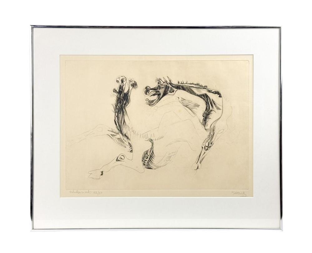 Mauricio Lasansky comparable auction result: mauricio lasansky cabellos en celo etching