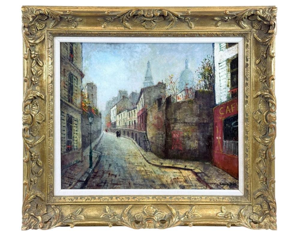 Louis Dali comparable auction result: louis dali paris street scene o c