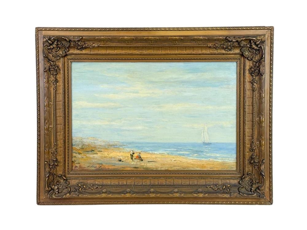 Archie Palmer Wigle comparable auction result: archie palmer wigle beach scene o b