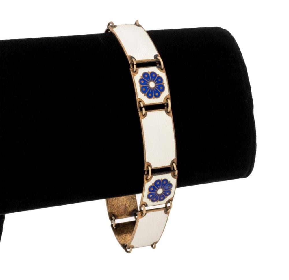 David Andersen comparable auction result: david andersen 925 silver gilt enamel bracelet