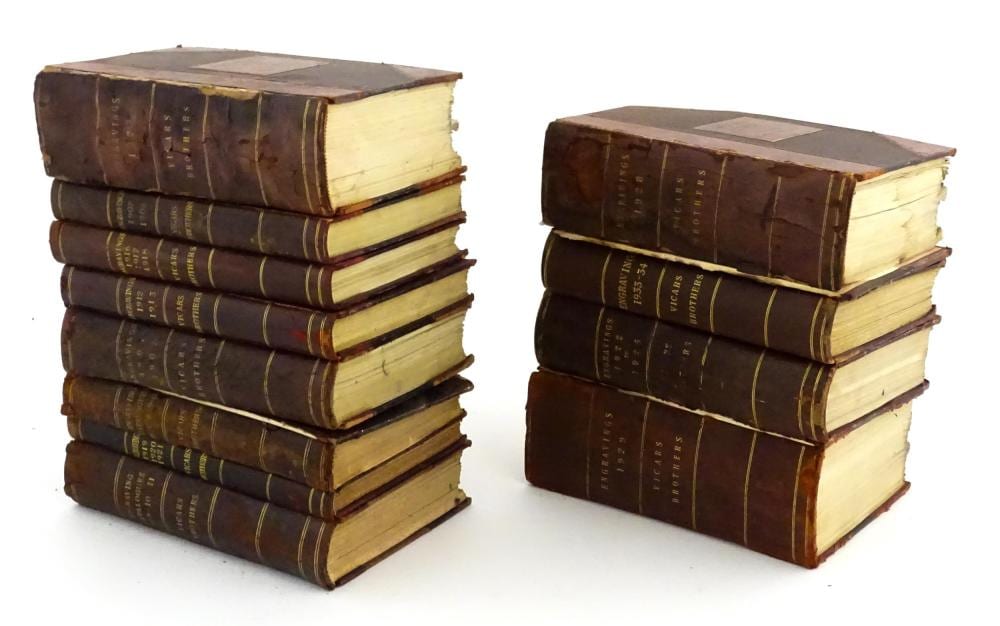 Karl Gustav Klingstedt comparable auction result: books a collection of bound late 19th early 20thc auction catalogues for sales of engravings by c