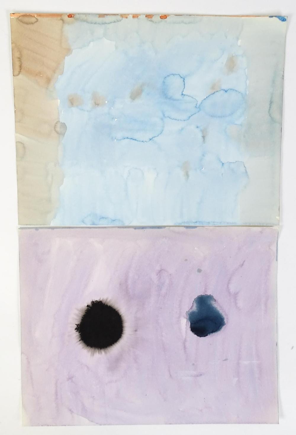 Alistair Grant comparable auction result: alistair grant 1925 1997 watercolours two abstract compositions in blues and purples unsigned