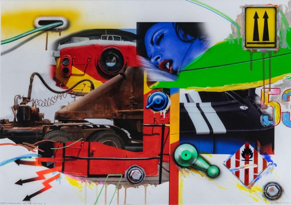 Peter-Wilhelm Klasen comparable auction result: peter klasen b 1935 lost landscape 42 blue face g