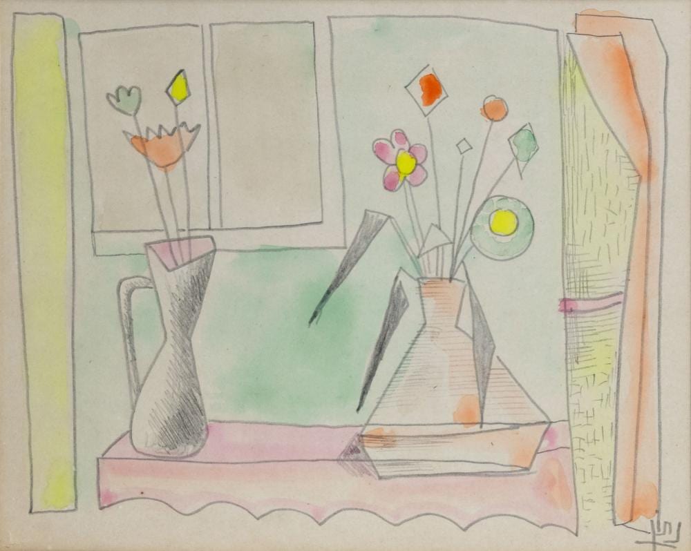 Avraham Naton comparable auction result: avraham naton 1906 1986 still life with flowers