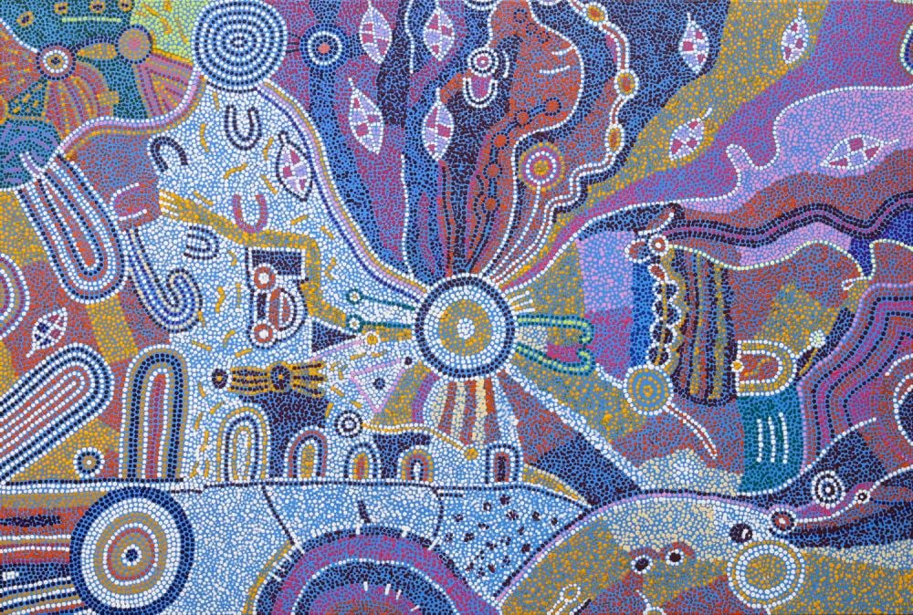 Dallvina Roderick comparable auction result: dallvina roderick my mother s country acrylic on linen 101cm x 149cm