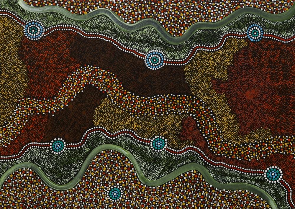 Gracie Kunoth comparable auction result: gracie kunoth seven sisters acrylic on canvas 69cm x 96cm