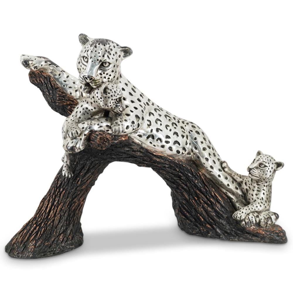 Ricardo Del Rio comparable auction result: ricardo del rio b 1961 d argenta leopard sculpture