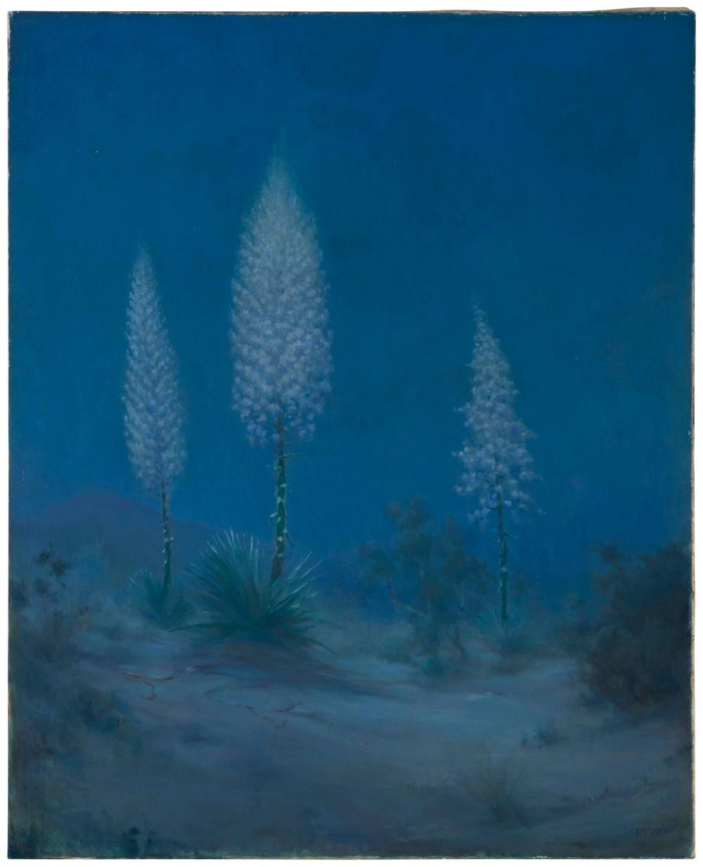 Frank Montague Moore comparable auction result: frank montague moore 1877 1967 yucca in moonlight