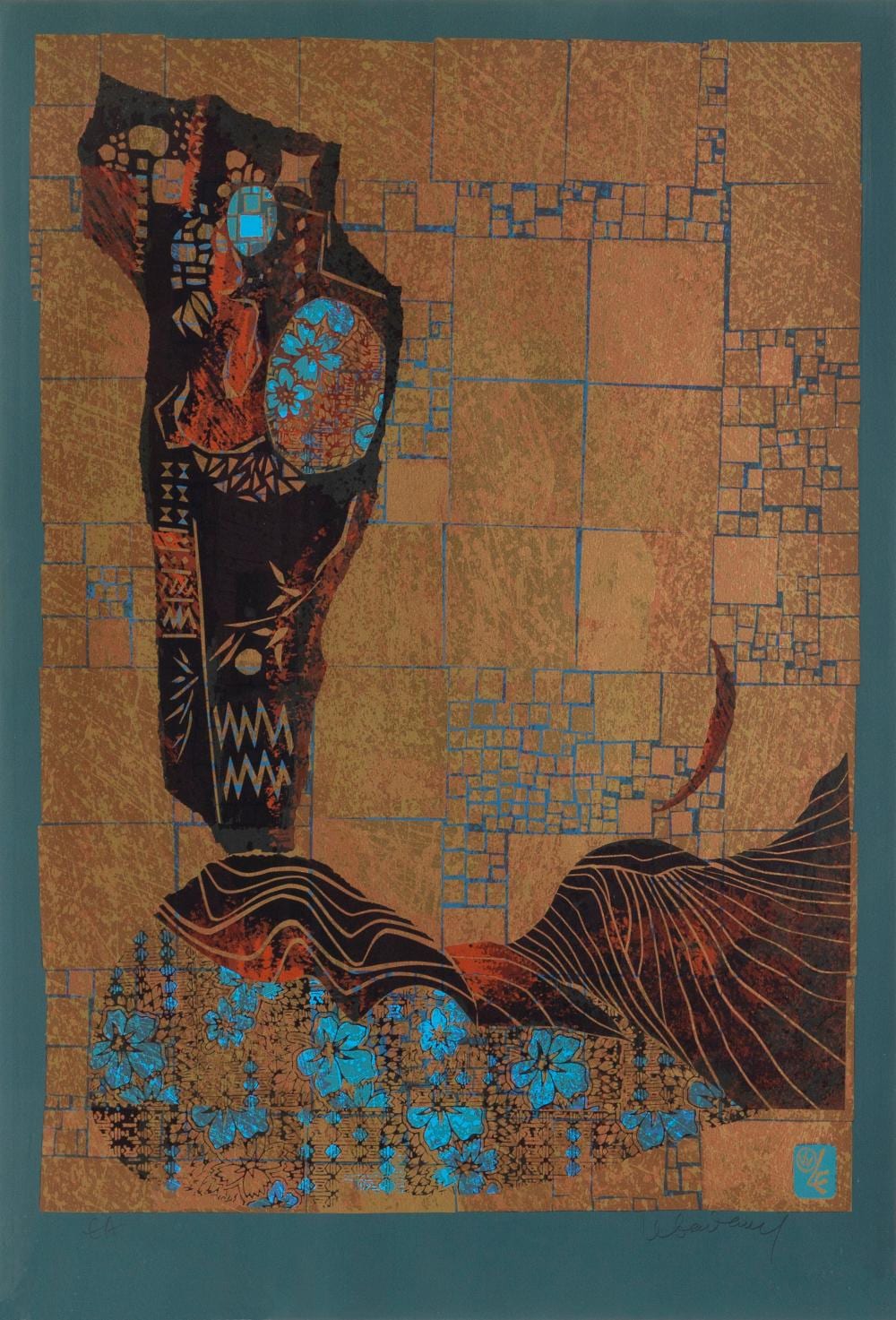 Lebadang comparable auction result: lebadang aka hoi nude and mirror screenprint