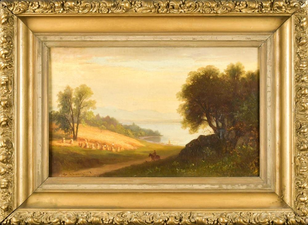 Benjamin Champney comparable auction result: benjamin champney oil nh lake scene