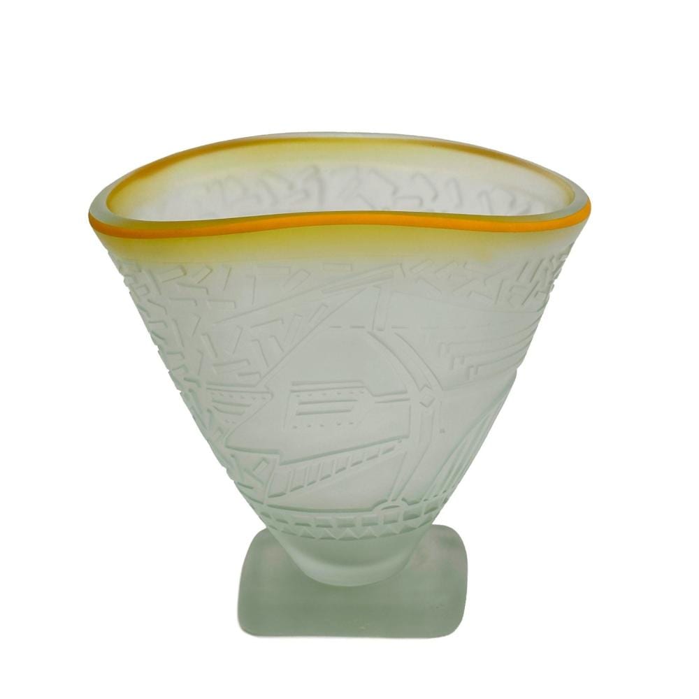 dan dailey b 1947 blown sandblasted art glass sculpture vase signed 1980 · Taylor & Harris · 2026-03-15 Daniel Owen Dailey comparable auction result: dan dailey b 1947 blown sandblasted art glass sculpture vase signed 1980