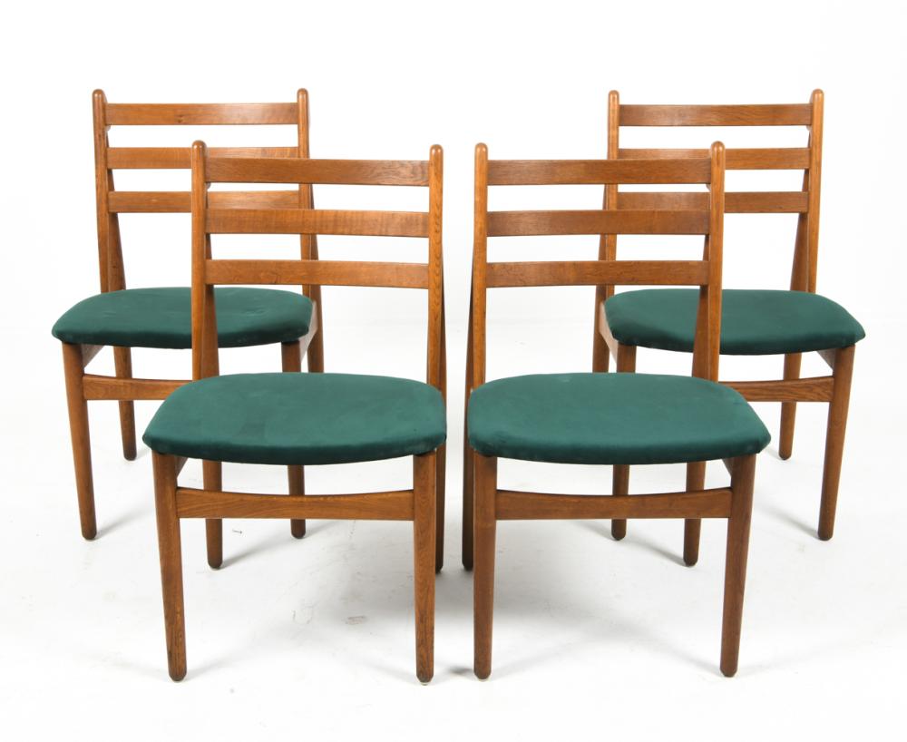 Poul Volther comparable auction result: 4 poul volther j60 oak dining chairs c 1960s