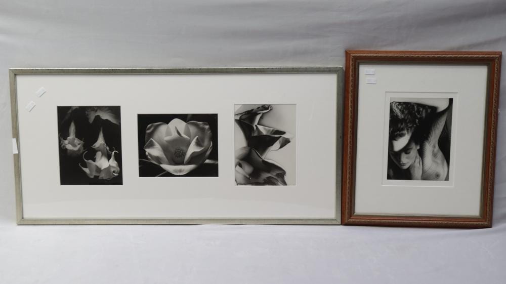 Max Dupain comparable auction result: max dupain framed reproduction photography prints along with nude photograph