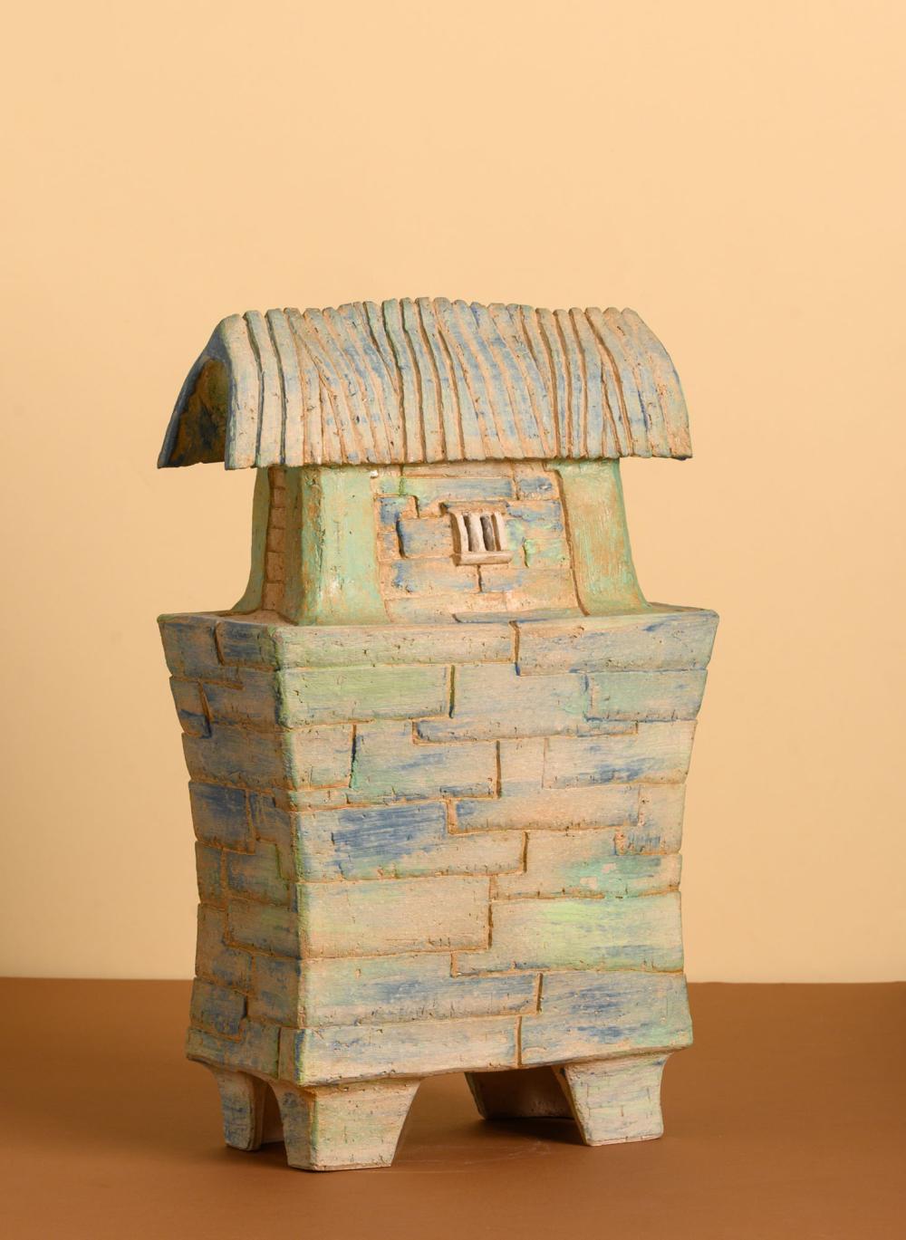 Johnny Rolf comparable auction result: johnny rolf 1936 casa estilizada escultura em cer mica policromada