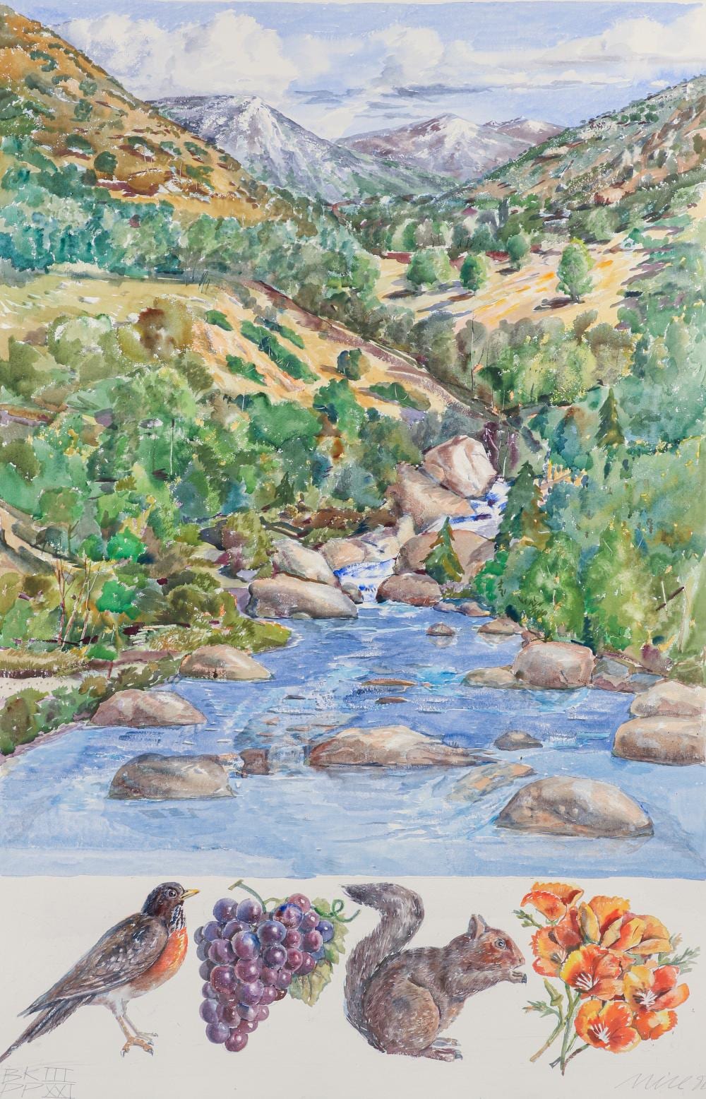 Don Nice comparable auction result: don nice 1982 watercolor landscape bk iii p p xx