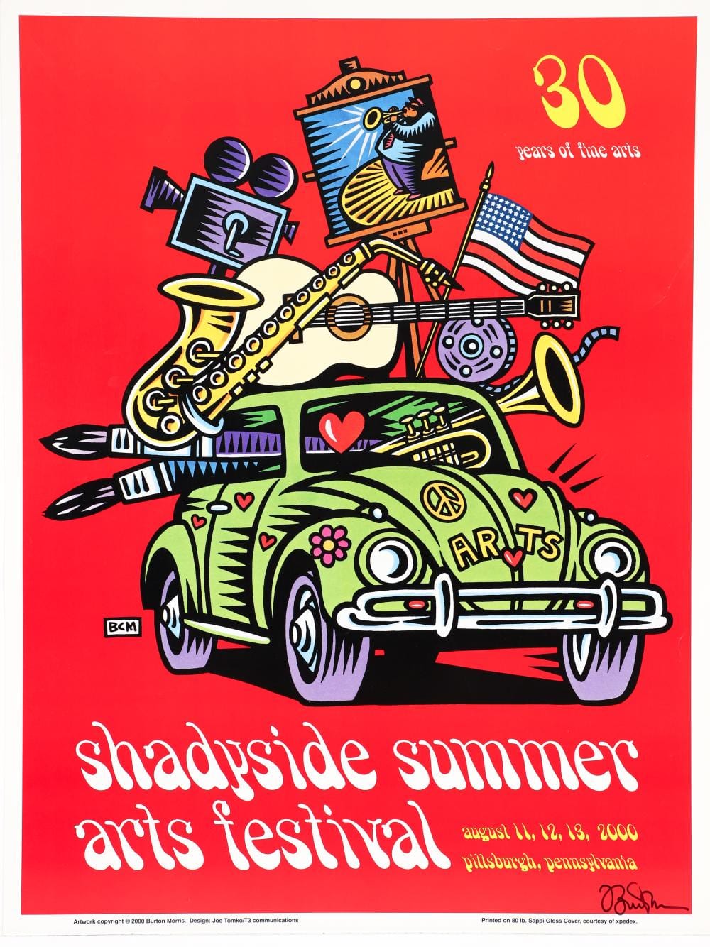 Burton Morris comparable auction result: burton morris signed shadyside summer arts festival poster