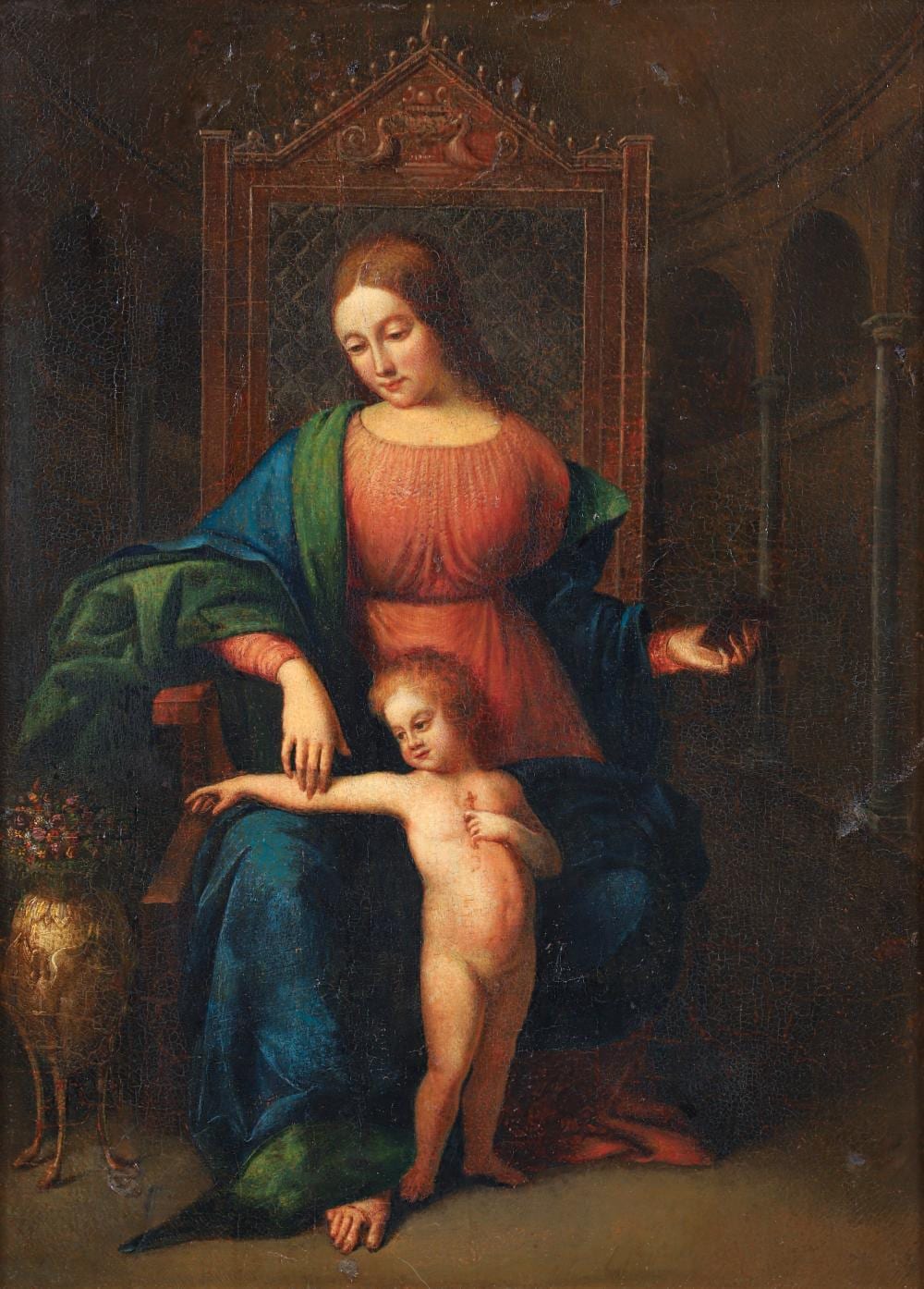 Karl Lotz comparable auction result: attributed to karl lotz oil painting madonna and child