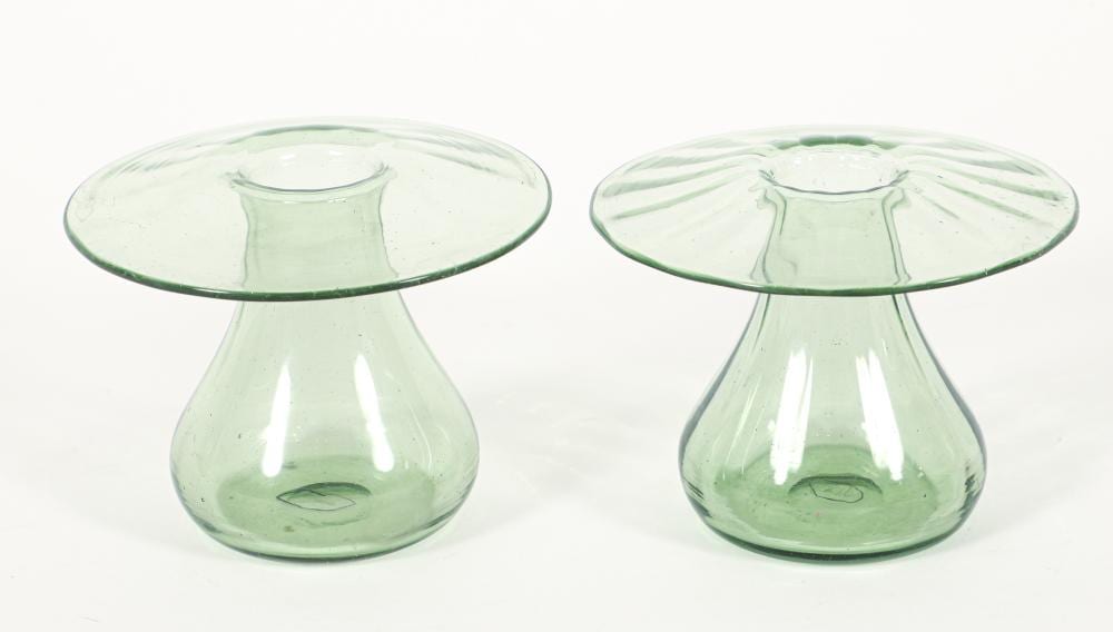 pair of frederick carder for stueben pomona green candlestick holders · Concept Art Gallery · 2026-03-04 Frederick Carder comparable auction result: pair of frederick carder for stueben pomona green candlestick holders
