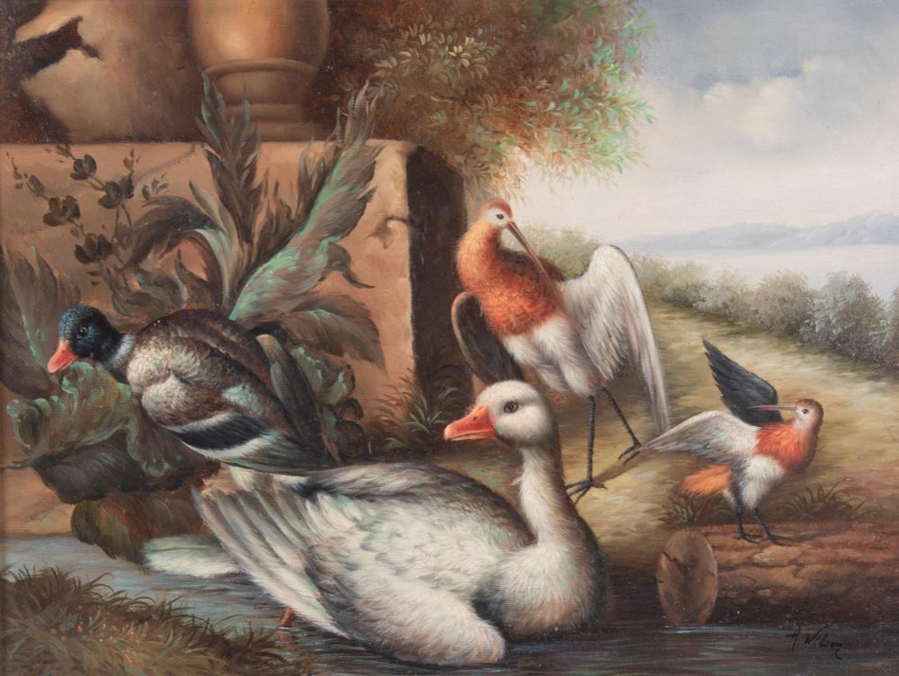 A. (1869) Wilson comparable auction result: a wilson 20th c waterfowls oil on canvas