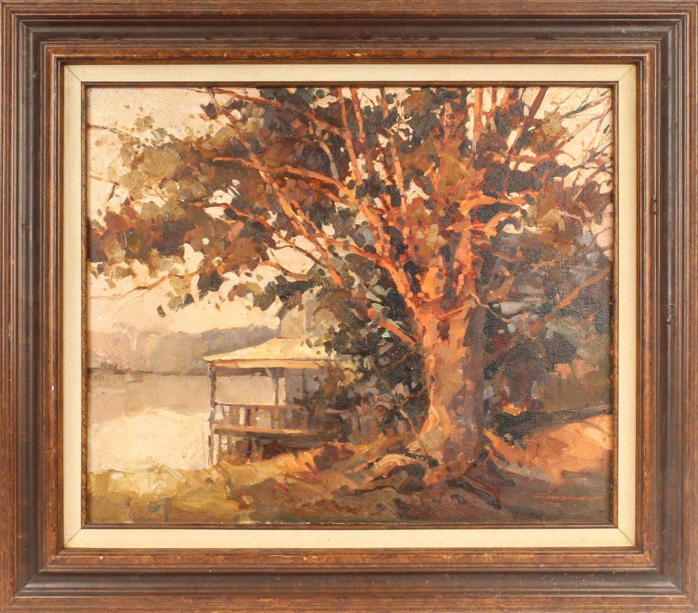 Ted Goerschner comparable auction result: ted goerschner american 1933 2013 autumnal landscape scene