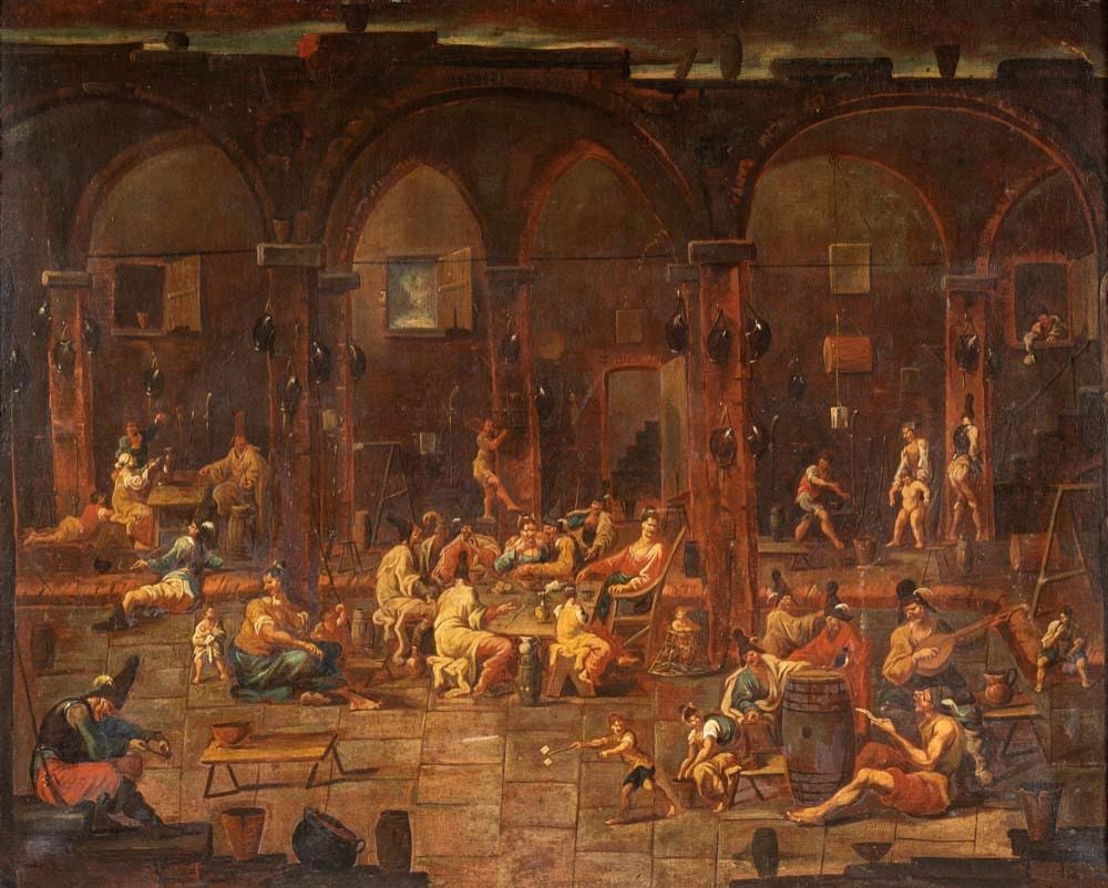 Alessandro Magnasco comparable auction result: alessandro magnasco attributed to genoa 1667 genoa 1749 interior scene with figures