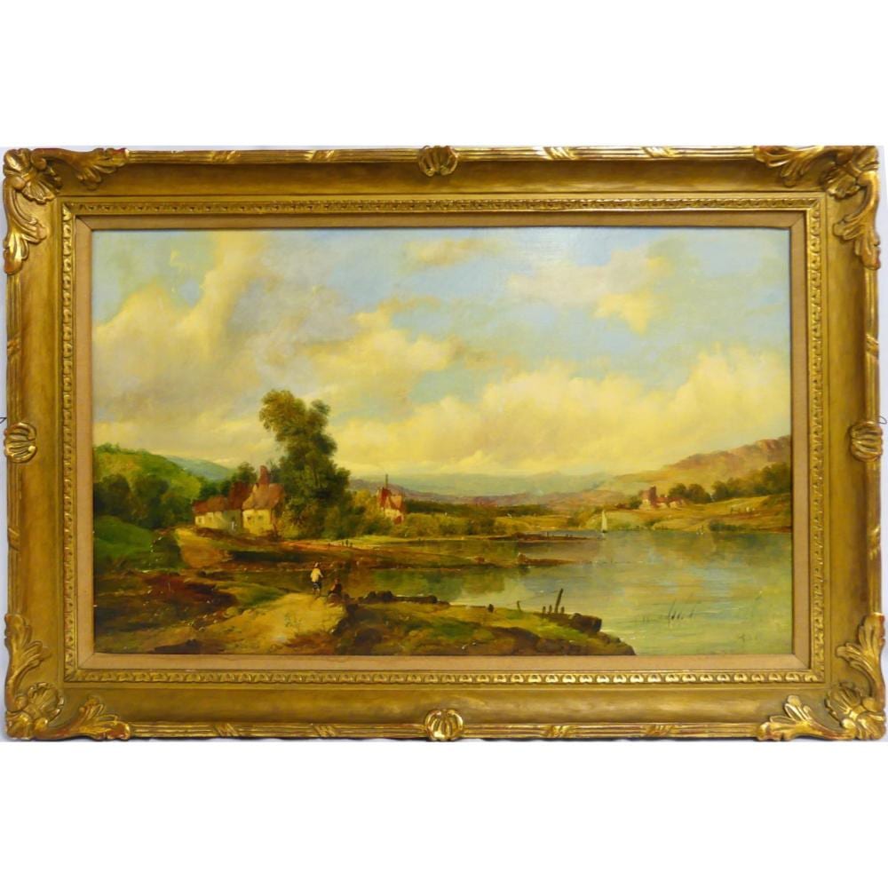 alfred vickers a view of roeun oil on canvas · Antiques & Modern Auction Gallery · 2026-02-28 Alfred Vickers comparable auction result: alfred vickers a view of roeun oil on canvas
