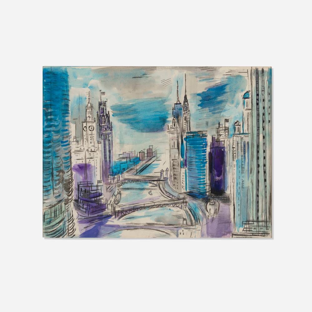 Francis Chapin comparable auction result: francis chapin chicago river