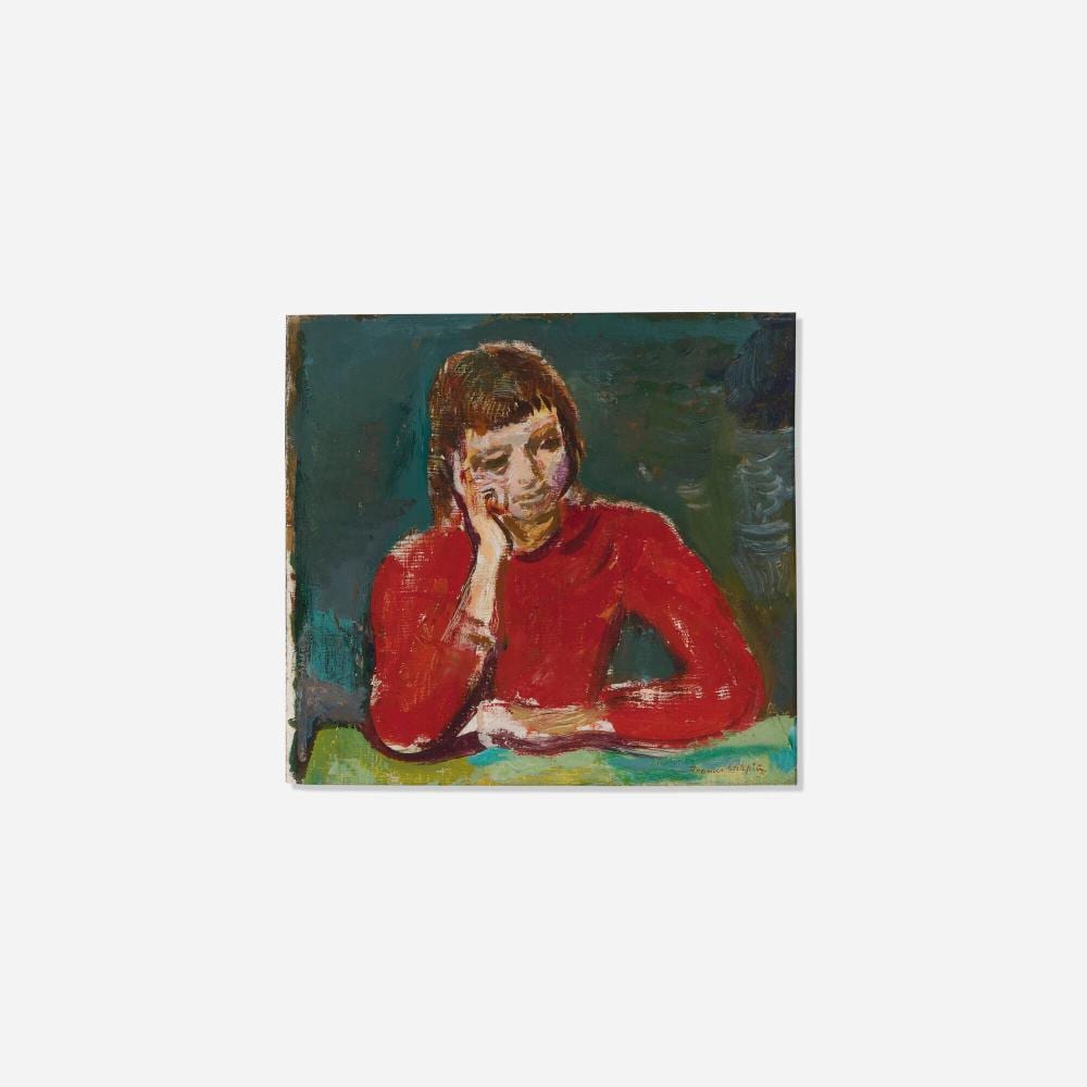 Francis Chapin comparable auction result: francis chapin girl in red