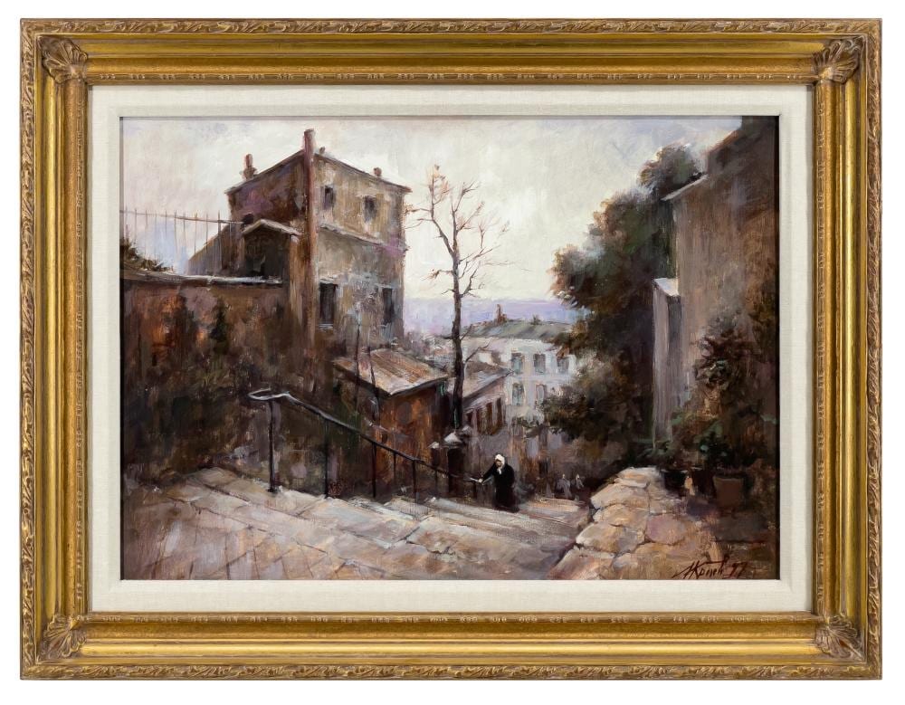Mikhail Kraiev comparable auction result: mikhail kraiev to the market place oil on canvas