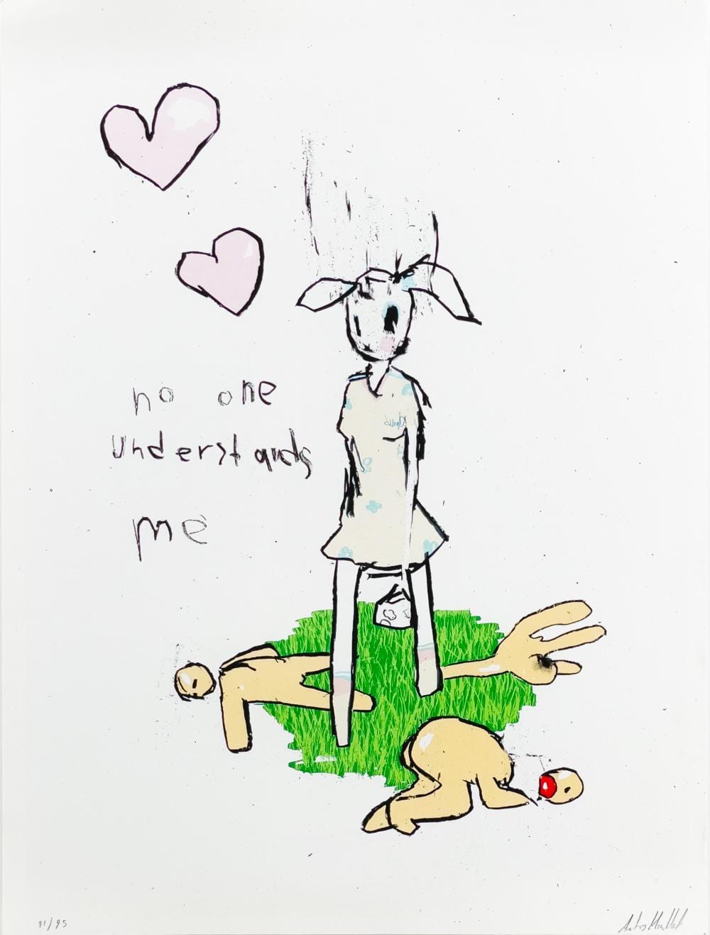 Antony Micallef comparable auction result: antony micallef no on understands me lithograph