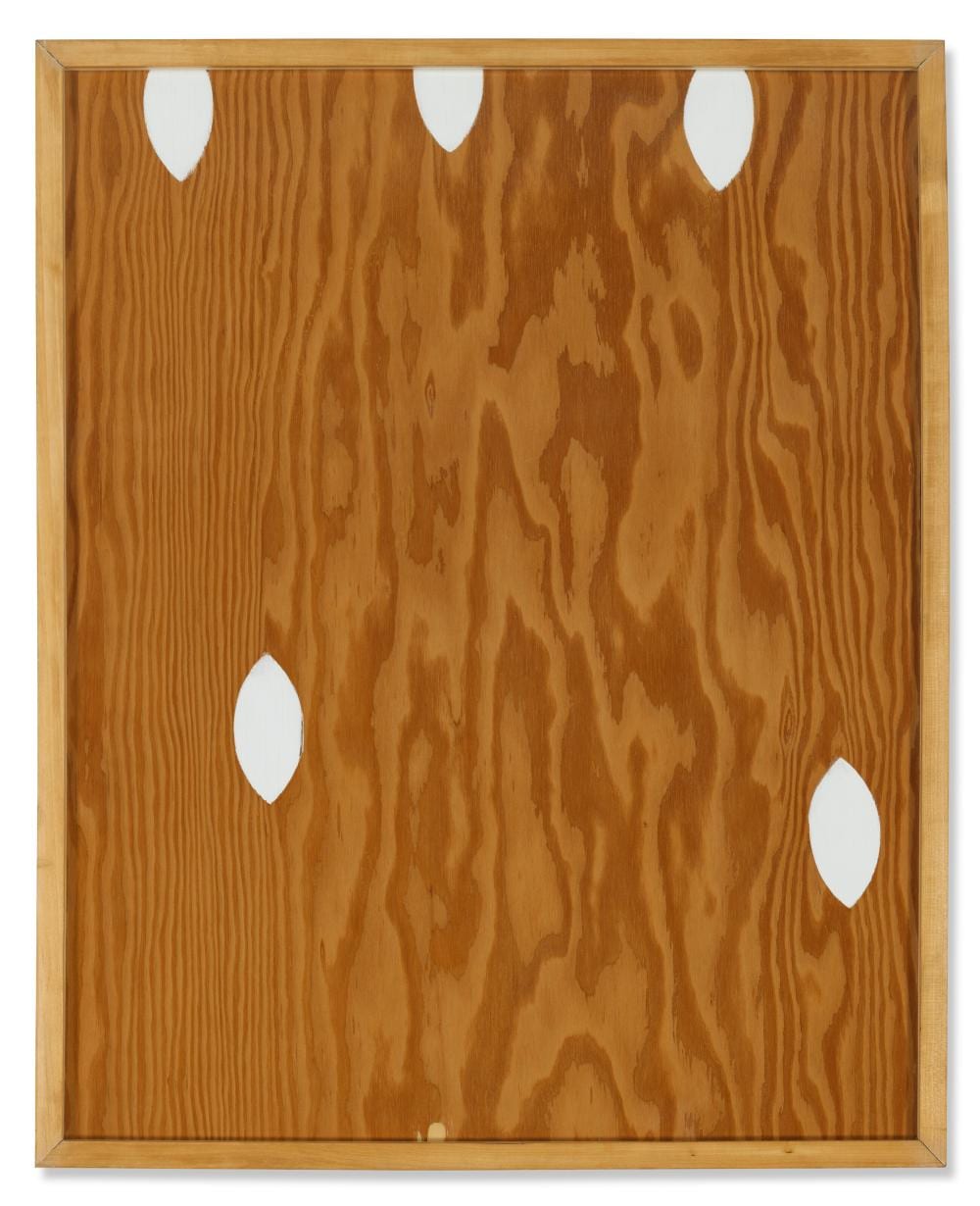 Sherrie Levine comparable auction result: sherrie levine b 1947 untitled white knot 12 casein on plywood in