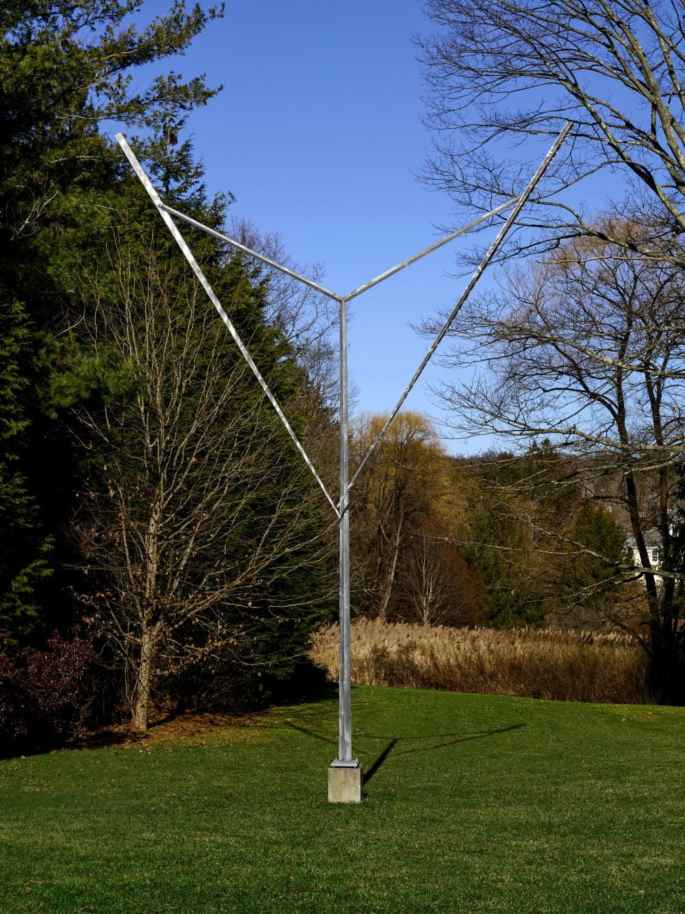 George Warren Rickey comparable auction result: george rickey 1907 2002 two lines oblique down iii kinetic sculpture st