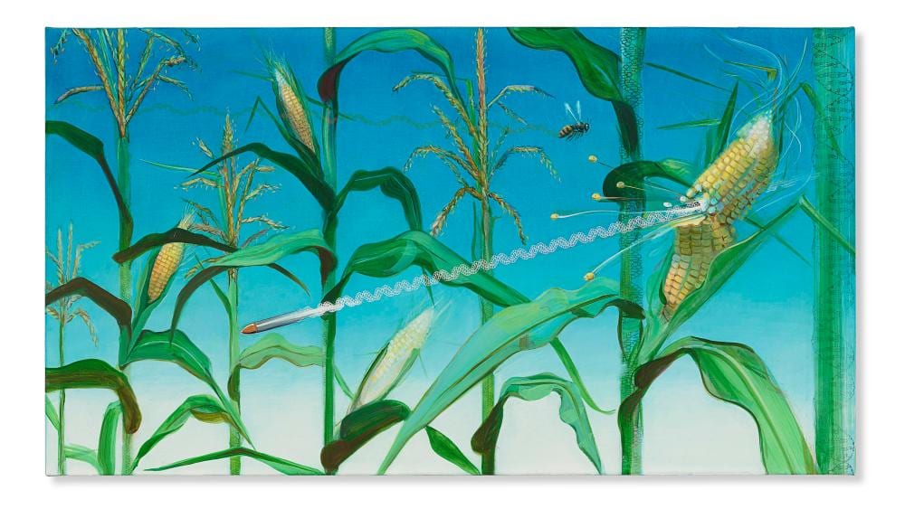 Frank Moore comparable auction result: frank moore 1946 2013 wild blue yonder oil on canvas stretched over pa