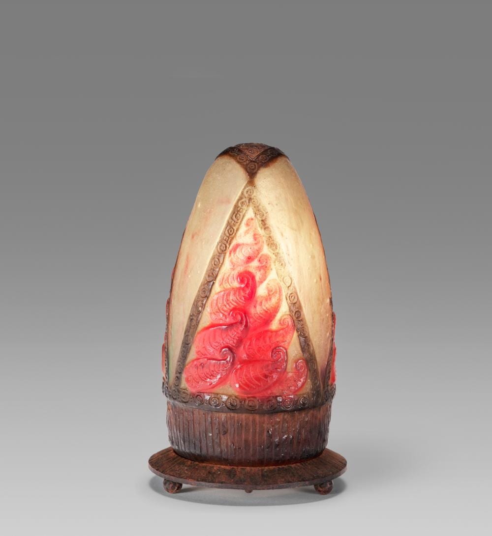 Gabriel Argy-Rousseau comparable auction result: gabriel argy rousseau 1885 1953 foliage veilleuse circa 1925 6 3 8 i